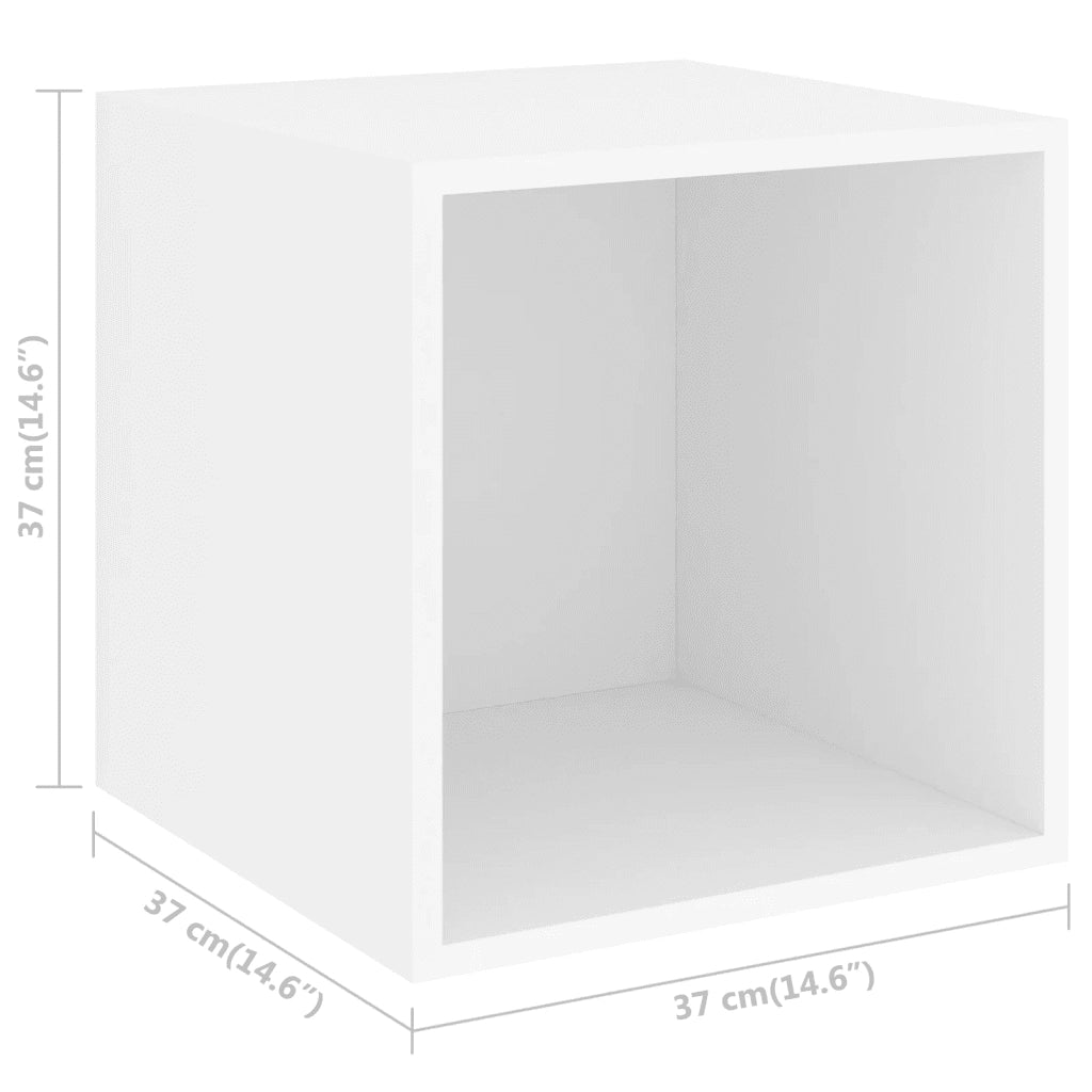 Set Mobili Porta TV 4 pz Bianco in Legno Multistrato 3079808