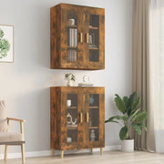 Armadietto Pensile a Parete Rovere Fumo 69,5x34x90 cm cod mxl 19361