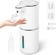 Dispensatore di sapone automatico 380 ml - Sensore infrarosso senza perforazione, Dispensatore di schiuma idropofa con ricarica USB