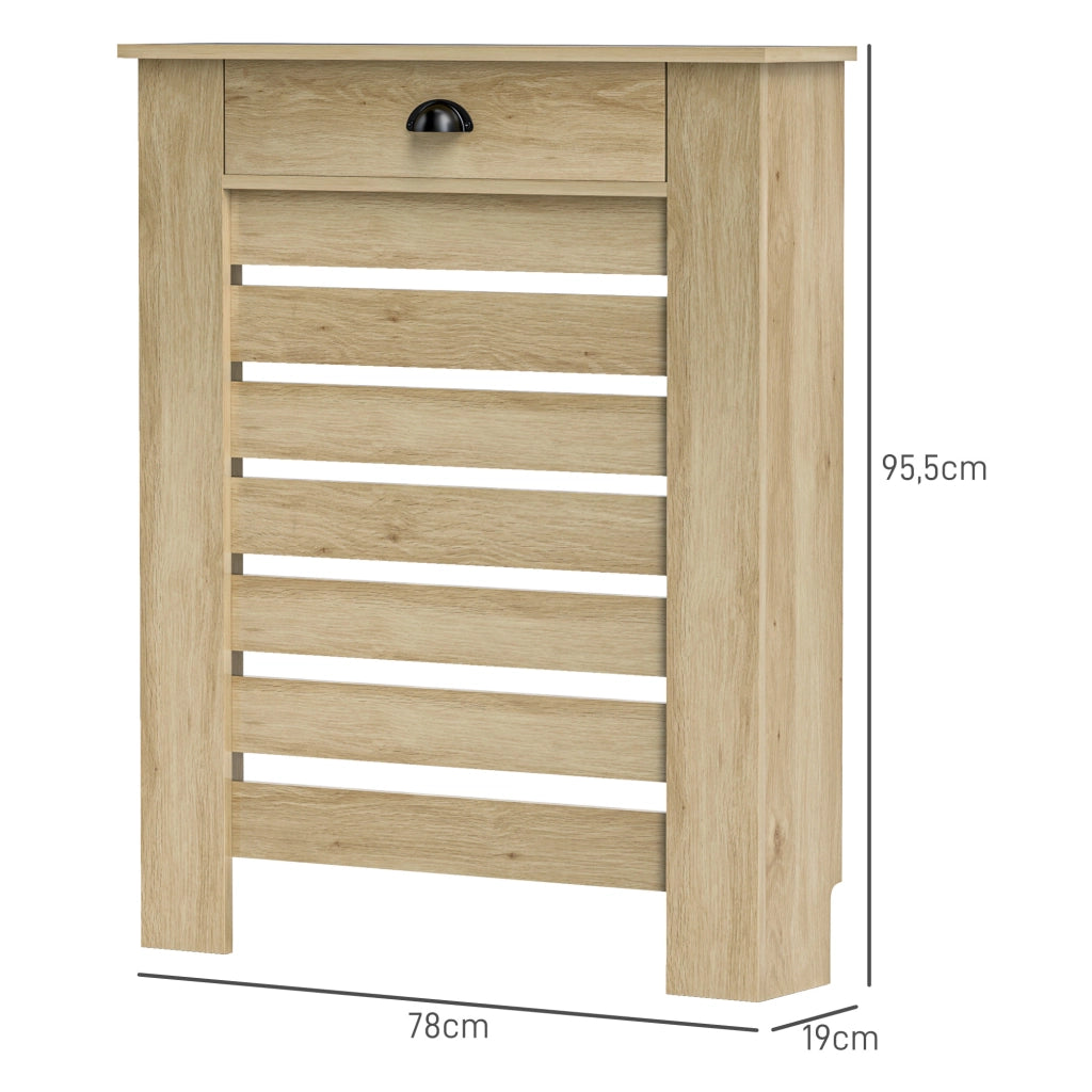 Copriradiatore con 2 cassetti in legno ¨C zephmum ¨C effetto quercia 78x19x95.5 cm