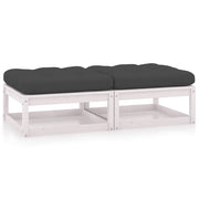 Poggiapiedi da Giardino con Cuscini 2 pz Massello di Pino cod mxl 77498