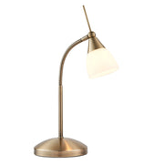 Lampada da tavolo industrial ottone antico touch Endon