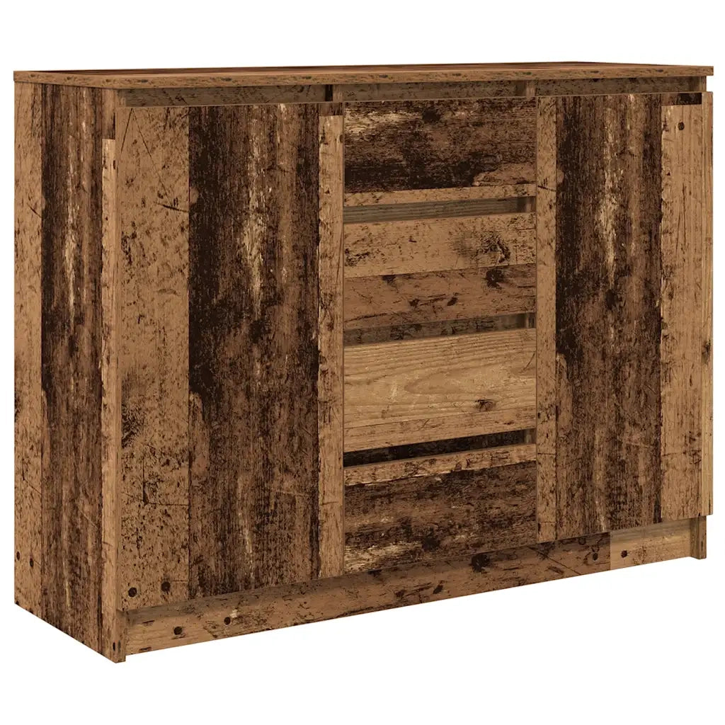 Credenza con Cassetti-Buffet-Armadio da cucina Legno Antico 100,5x35x76 cm in Truciolato