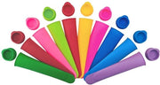 Forme per gelato in silicone da 10 pezzi - Forme per gelato riciclabili - Forme per gelato BPA libere - Forme per gelato per gelati di acqua - Con coperchio