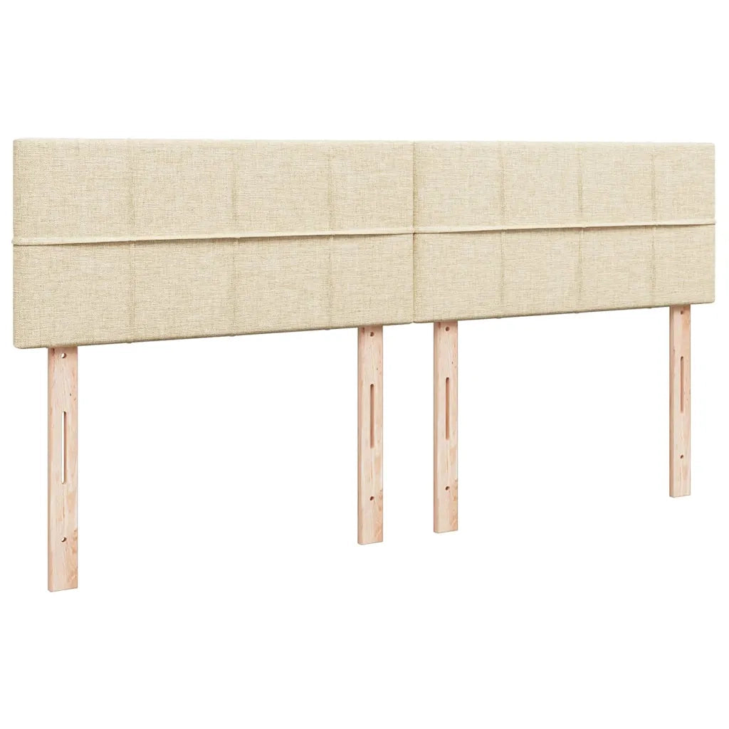vidaXL Giroletto a Molle con Materasso Crema 180x200 cm in Tessuto