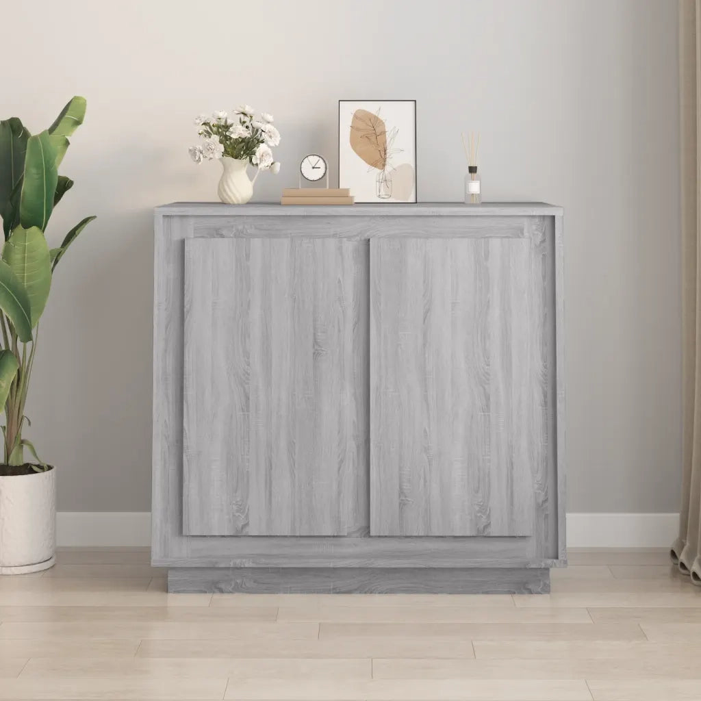 Credenza-Buffet-Armadio da cucina Grigio Sonoma 80x34x75 cm in Legno Multistrato