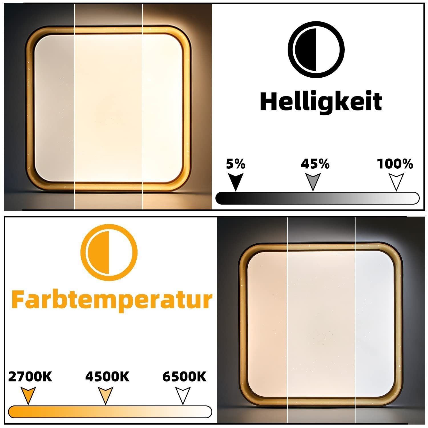 ZMH Lampada da soffitto plafoniera LED dimmerabile 30 cm telecomando moderna per soggiorno corridoio