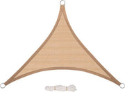 Ombrello triangolare - trasparente e robusto - filtro UV HDPE - duraturo e solido - marrone - 4,2x4,2x6 m