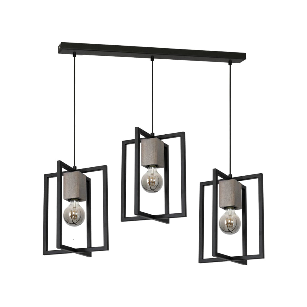 Lampadario Ralph Milagro MLP3712 3xE27 60W nero/grigio