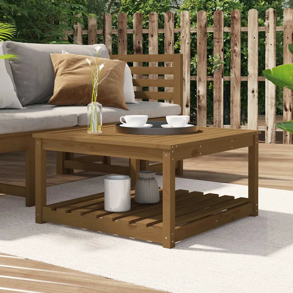 Tavolo da Giardino Ambra 82,5x82,5x45 cm Legno Massello di Pino 824144