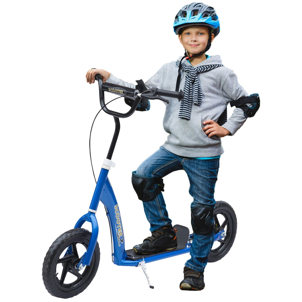 Trottinette Bambini con Freni e B¨¦quille ¨C zephmum ¨C Acero, Blu, 30 cm
