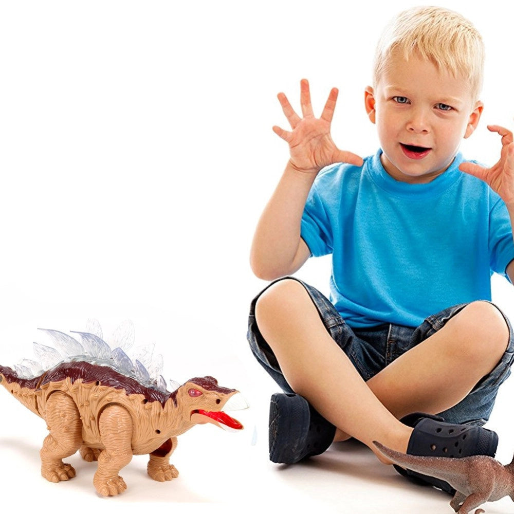 Trade Shop - Dinosauro Stegosauro Camminante Con Luci Suoni E Movimenti Giocattolo Bambini -