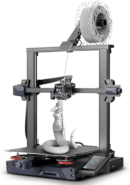 Stampante 3D Ender-3 S1 con CR Touch Auto-nivellazione - Estrusore Diretto 32 Bit - Silenzioso - Volume di Costruzione 300*300*300mm