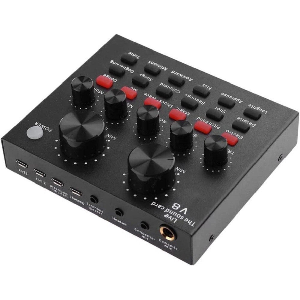 Trade Shop - Scheda Audio V8 Cambia Voce Conversione Effetti Sonori Mixer Registrazione Usb -