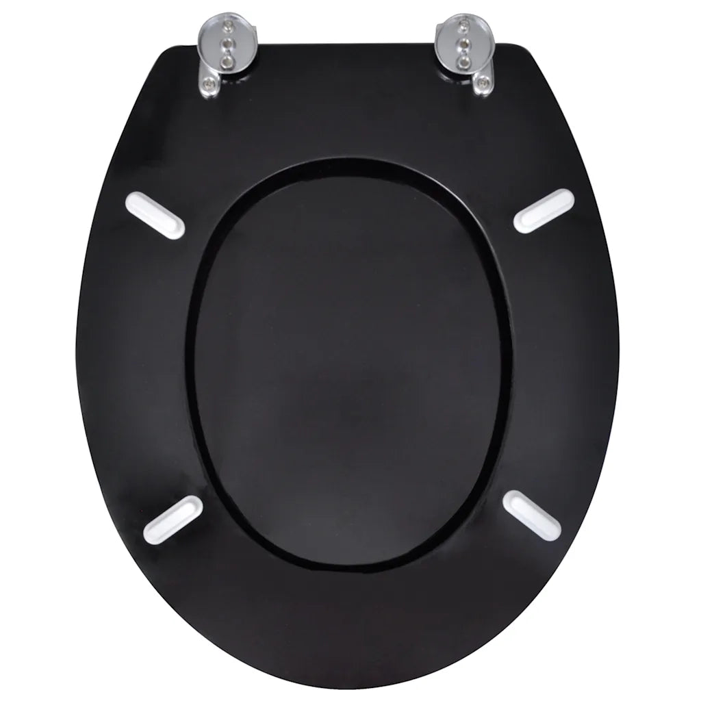Tavolette WC con Coperchi 2 pz in MDF Nere CFW2032806