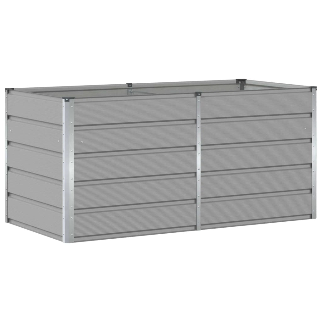 Fioriera-Vaso da Esterno-Contenitore per Piante Grigio chiaro 160 x 80 x 75 cm Acciaio