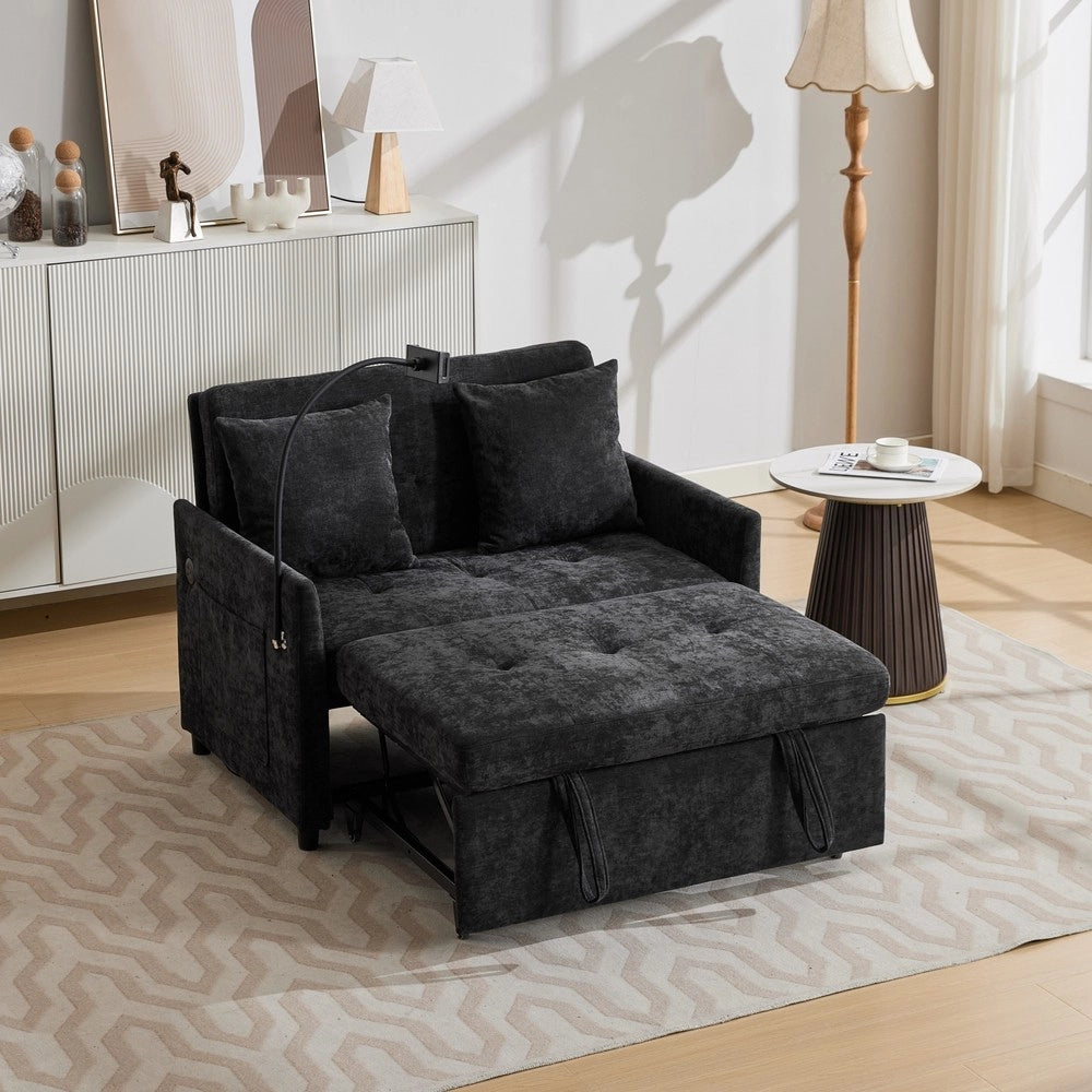 Divano letto singolo ¨C Minimal ¨C tessuto grigio 90x200 cm