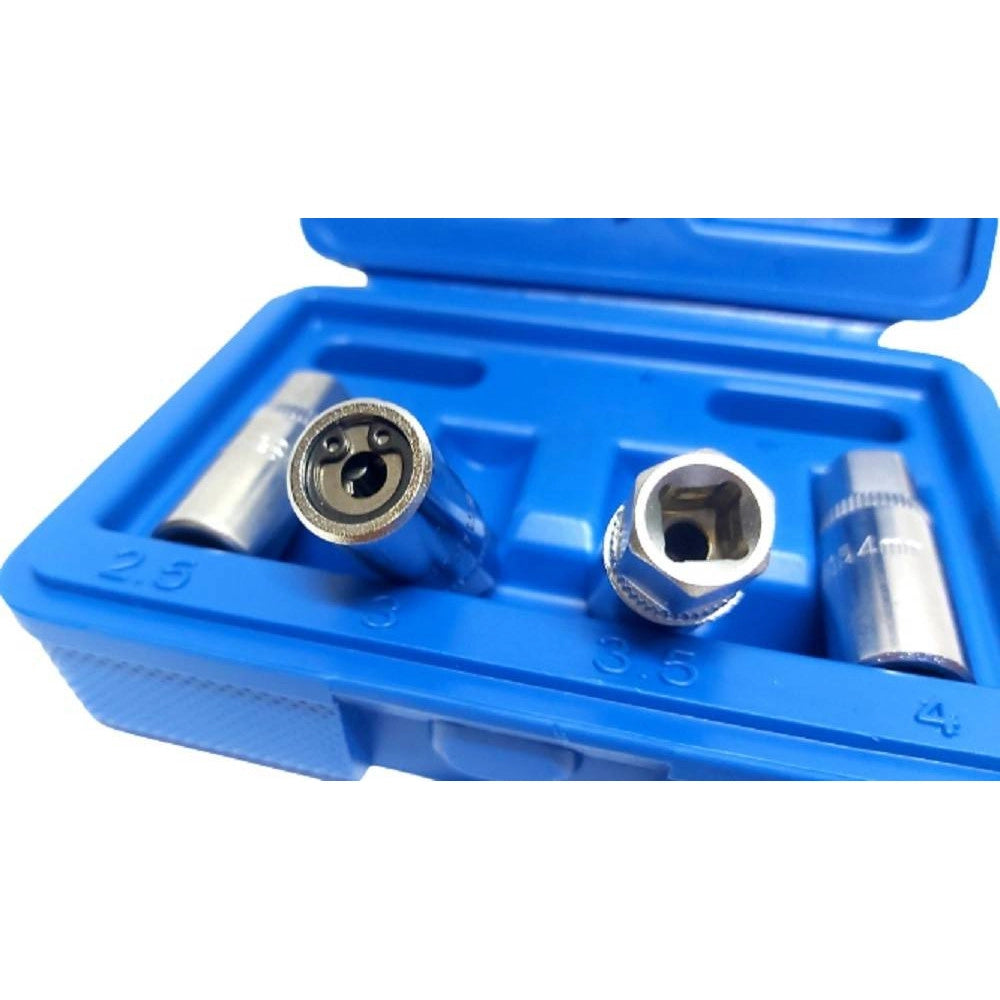 Trade Shop - Set 4 Pz Estrattori Per Prigionieri A Rullo Rimozione Vite Spezzate Attacco 1/4" -