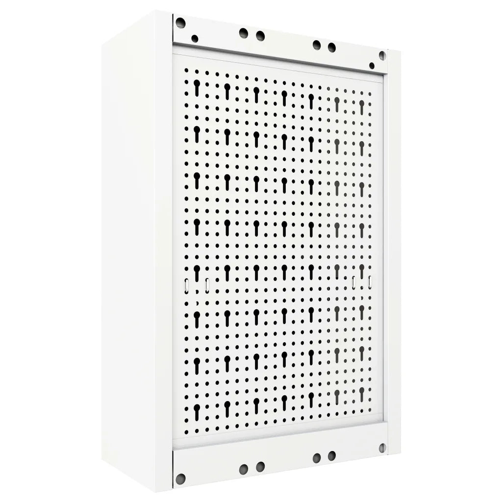 Armadio a Parete Stile Industriale in Metallo Grigio Nero cod mxl 77901