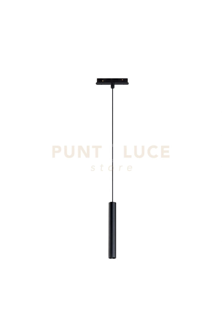 SOSPENSIONE TUBO/PICCOLA PER BINARIO MAGNETICO NERO LED 3000K 468LM 6W