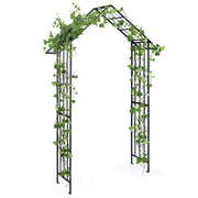 Traliccio da giardino con barre trasversali laterali multiple, Arco da giardino moderno Nero