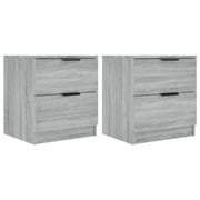 Comodini 2 pz-Set di 2 Tavolino da notte Grigio Sonoma in Legno Multistrato