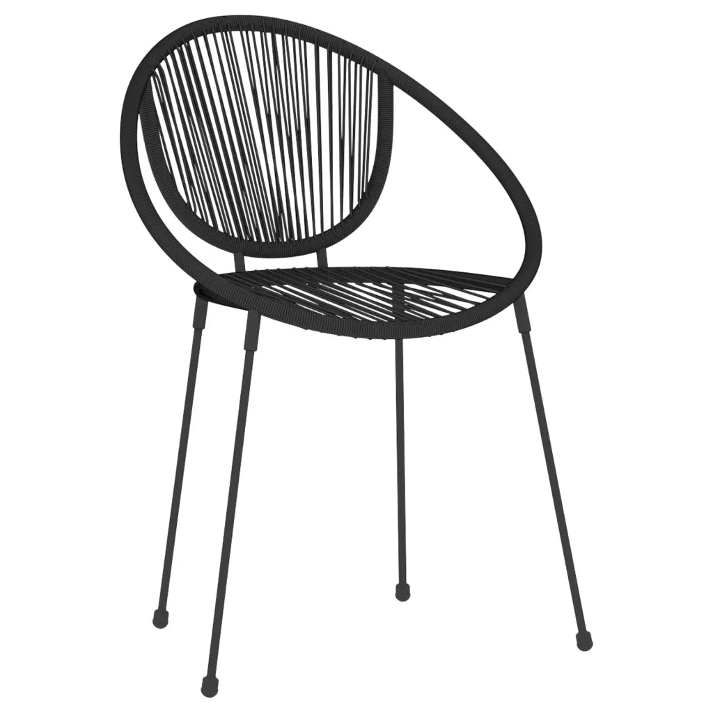 Set Mobili da Pranzo per Giardino 3 pz Nero cod mxl 35232