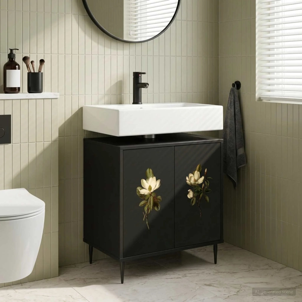 Mobile da Bagno BREMEN Rovere Nero 60 x 40 x 61 cm 8007427