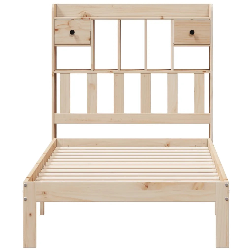 Letto Libreria senza Materasso 100x200 cm in Legno di Pino 3322597