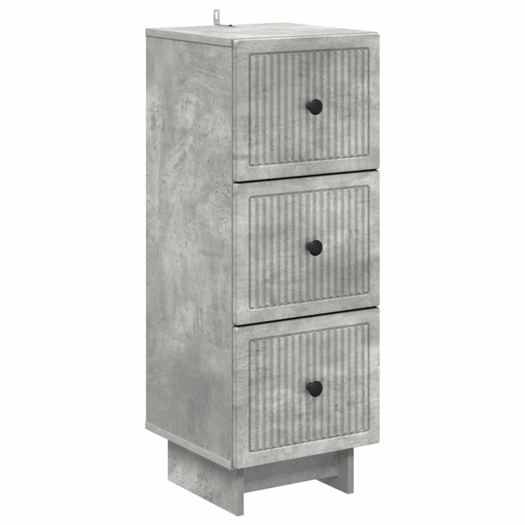 Mobile con Cassetti Grigio Cemento 33 x 34,5 x 90 cm