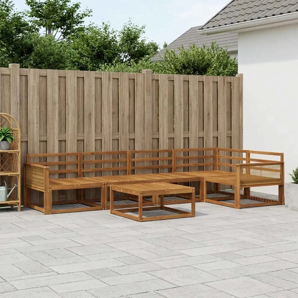 Set di divani da esterno 6 pcs Naturale