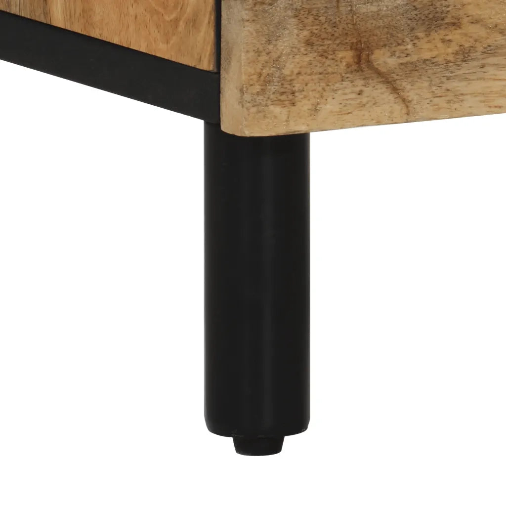 Comodino-Tavolino da notte 50x33x60 cm in Legno Massello di Mango 927685