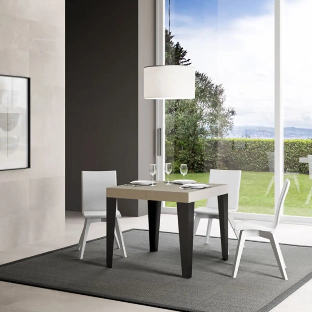 Tavolo allungabile 160/244x80 cm Flame cashmere gambe antracite