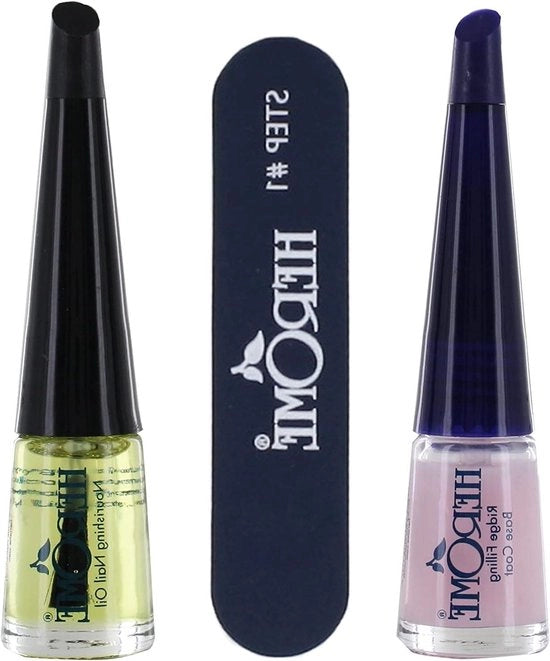 Set di Cura delle Unghie - Set di Base per le Unghie Gialle - Per Unghie Secche e a Spigoli - Varnis Base e Olio Nutriente per le Unghie Piane e Flessibili