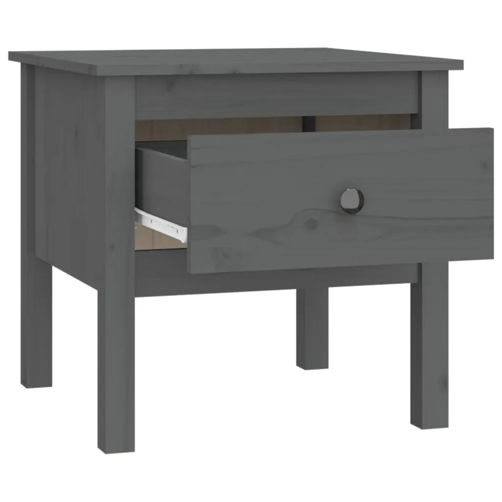 Tavolini 2 pz Grigi 50x50x49 cm Legno Massello di Pino 813799