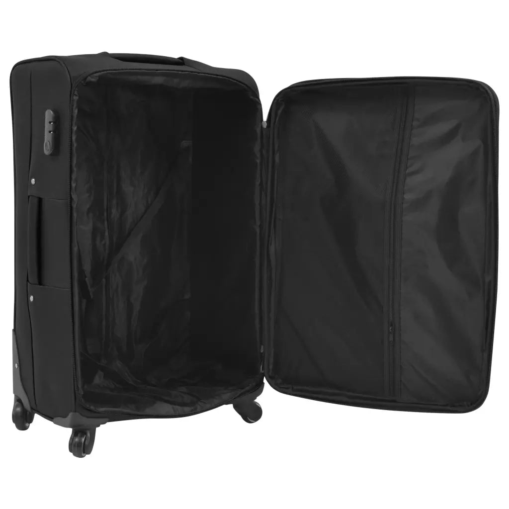 3 pz Set di Valigie Trolley Morbide Nere CFW2137127
