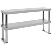 Ripiano da lavoro in acciaio inox a 2 ripiani 120 x 30 x 65 cm 02_0000012
