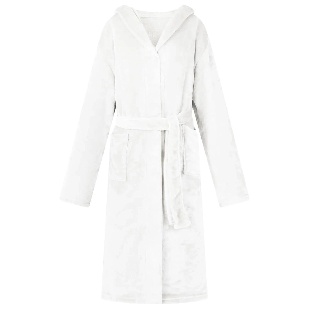 Accappatoio con Cappuccio Bianco xl Flanella CFW1100925