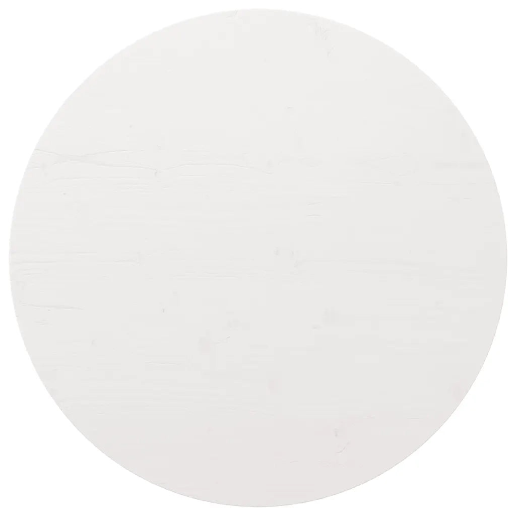 Piano Tavolo Bianco Ã˜90x2,5 cm in Legno Massello di Pinocod mxl 126911