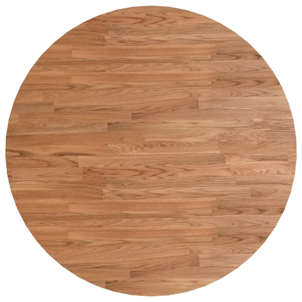 Piano Tavolo Rotondo Marrone Chiaro Ã˜70x1,5 cm Rovere Trattato cod mxl 75690