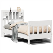 Letto singolo | Letto per adulti | Giroletto senza Materasso Bianco 75x190 Legno Massello di Pino