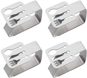Tappeto per Tavolo - 4 Pezzi - Acciaio Inossidabile - Per Tavoli Spessi - Duraturo - Adatto per Interno/Esterno - 6,5 cm Altezza - Clip per Tappeto per Tavolo