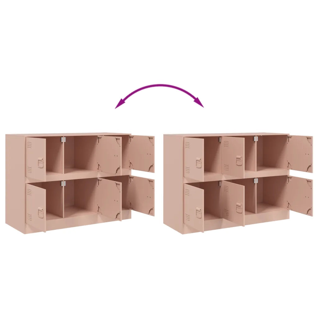 Credenza | Madia | Buffet da pranzo | Armadio da pranzo Rosa 99x39x73 cm in Acciaio