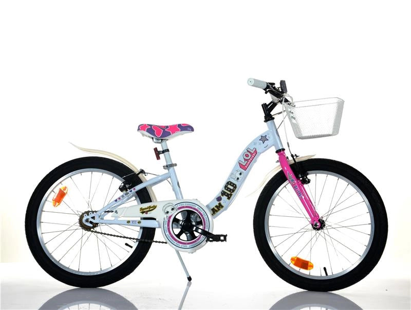 BICICLETTA 20 POLLICI LOL SURPRISE GIRL BIANCA E ROSA CON CESTINO