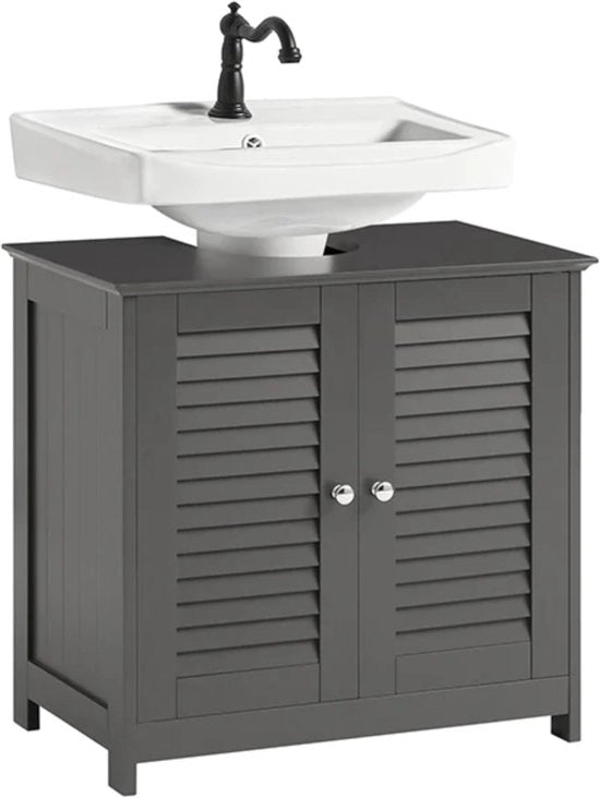Cassetto per wc in MDF - 60x58x35cm - colore grigio scuro