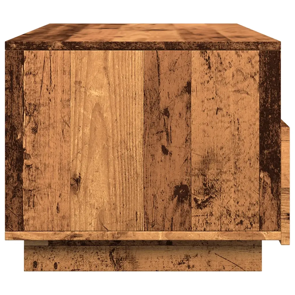 Tavolino da Salotto con Luci LED Legno Antico 90x49x40 cm 857710