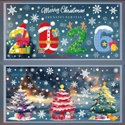 Decorazioni per Natale, adesivi statici, accessori per la festa di Natale, adesivi per vetro, stile 1