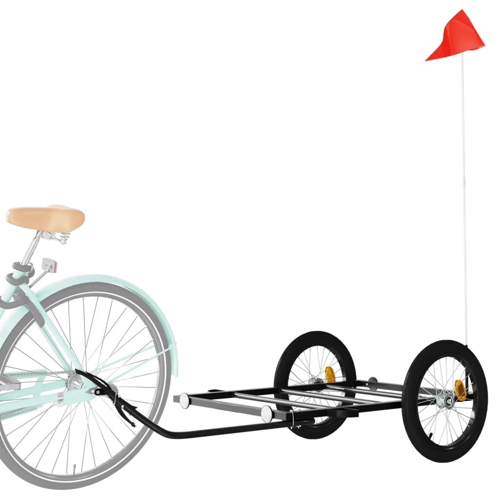 Rimorchio da Bici Nero 135x68x37 cm in Ferro CFW2782012