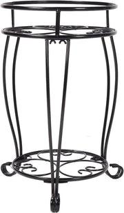 Supporto per piante in metallo nero, doppio gambo, robusto supporto per piante in plastica, contenitore per piante, per uso indoor e outdoor, metallo, 40 cm, 60 cm, 80 cm, 100 cm, 120 cm, 140 cm, 160 cm, 180 cm.