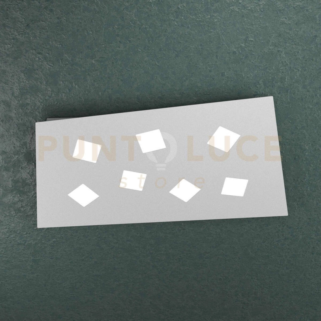 NOTE APPLIQUE PLAFONIERA 7 LUCI ATTACCO GX53 GRIGIO
